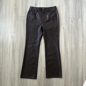 J. McLaughlin Brown Faux Leather Pants Women's Size 6
